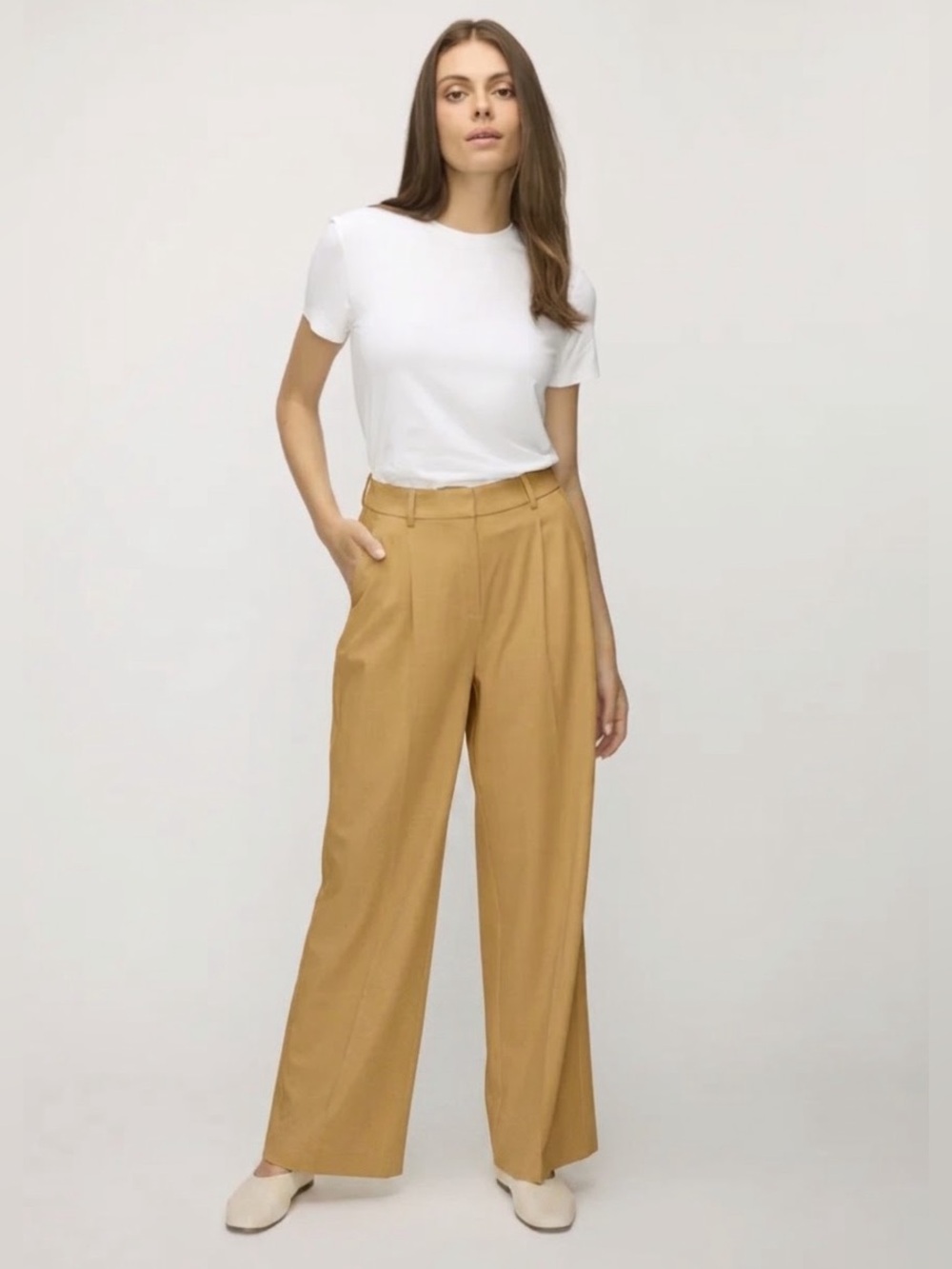 Kit and Ace On Time Pleated Wide Leg High Waisted Oversized Trousers Pant Sz 12